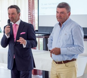 Ralf Kollinger und Dr.med.Karl-Heinz Deuser diskutieren im Frankfurter Consilium